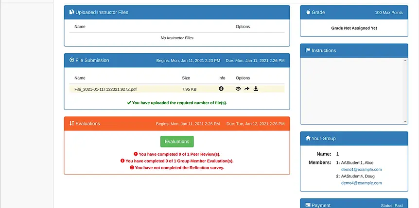 Evaluation Dashboard